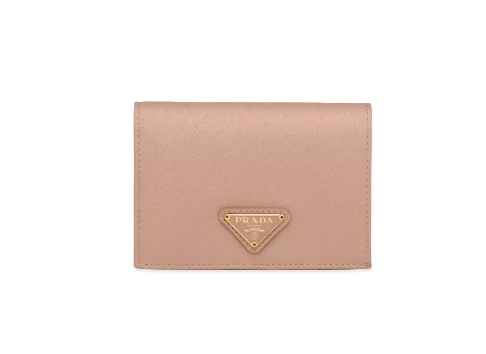 PRADA Small Saffiano Leather Wallet "Powder Pink"