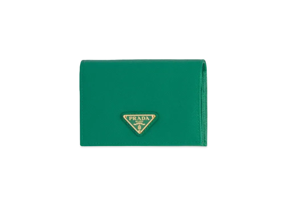 PRADA Small Saffiano Leather Wallet "Green"