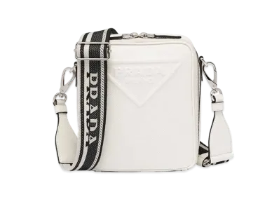 PRADA Saffiano Leather Shoulder Bag "White"