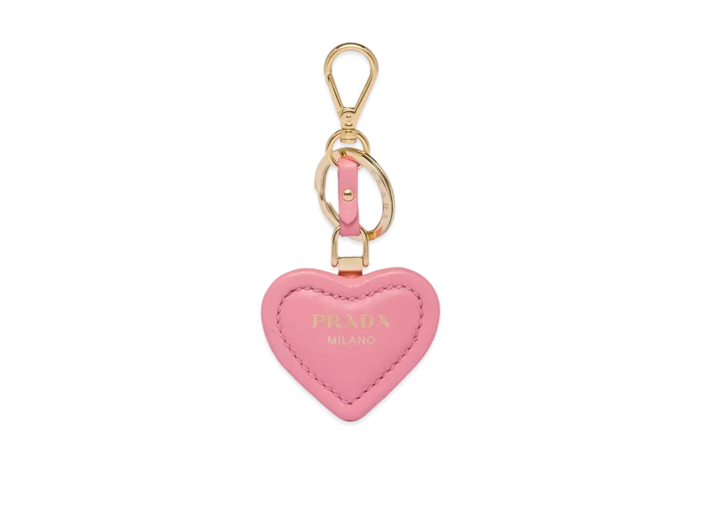 PRADA Nappa Leather Key Ring "Pink"