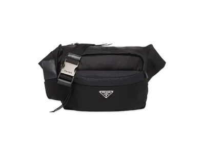 PRADA Re-Nylon Leather Shoulder Bag "Black"