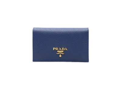 PRADA Saffiano Leather Card Holder "Bluette"