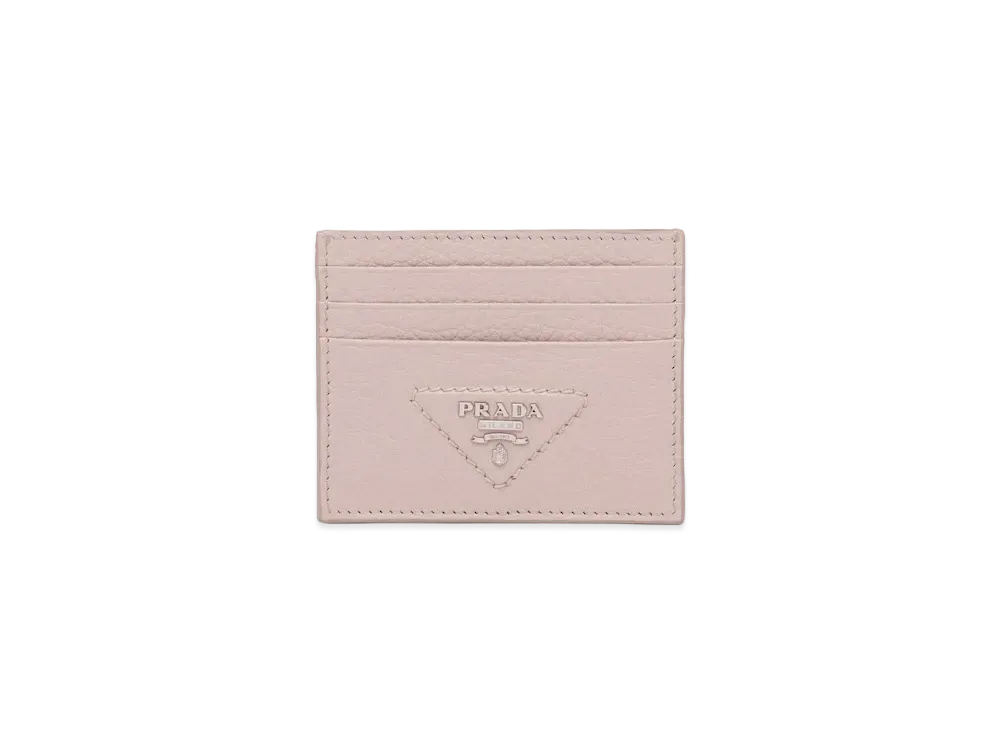 PRADA Leather Card Holder "Water Lily"