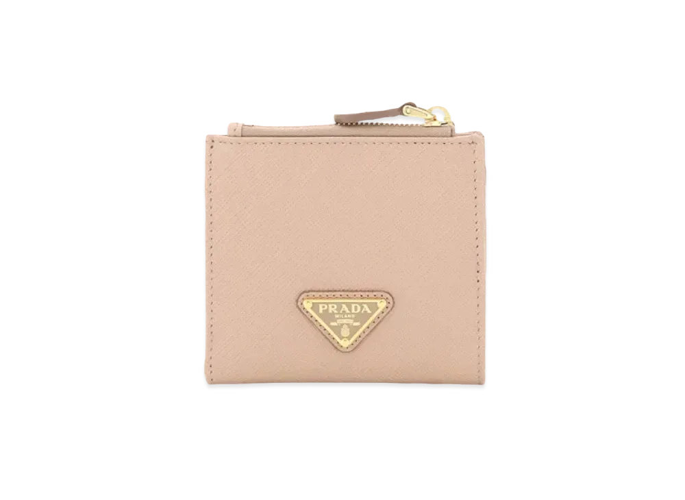 PRADA Small Saffiano Leather Wallet "Powder Pink"