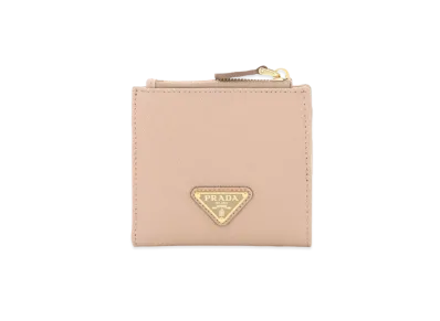 PRADA Small Saffiano Leather Wallet "Powder Pink"