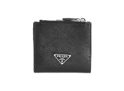 PRADA Small Saffiano Leather Wallet "Black"