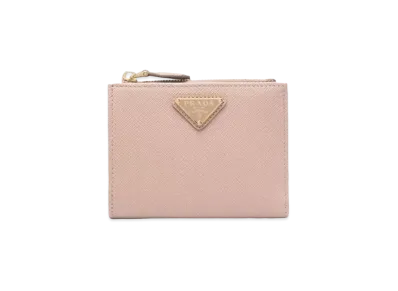 PRADA Small Saffiano leather wallet "Powder Pink"
