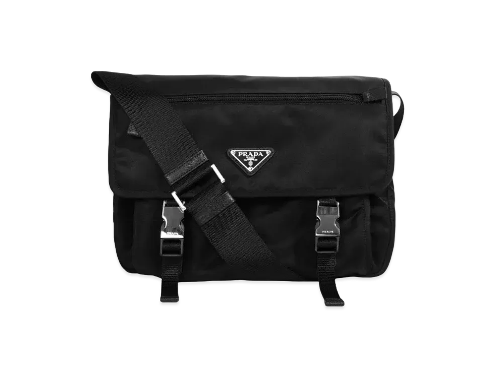 PRADA Tessuto Nylon Massenger Bag "Black"