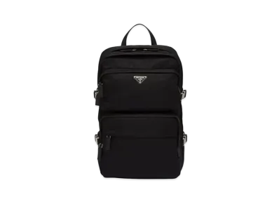 PRADA Re-Nylon and Saffiano Leather Backpack "Black"