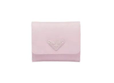 PRADA Saffiano Triangle Wallet "Pink"