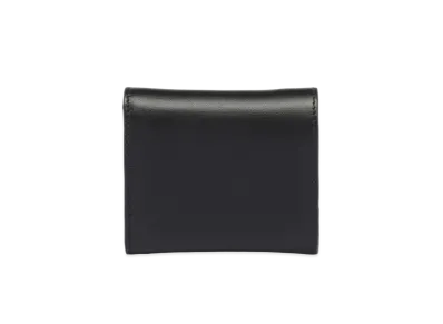 PRADA Grace Triangle Embossed Leather Wallet "Black"