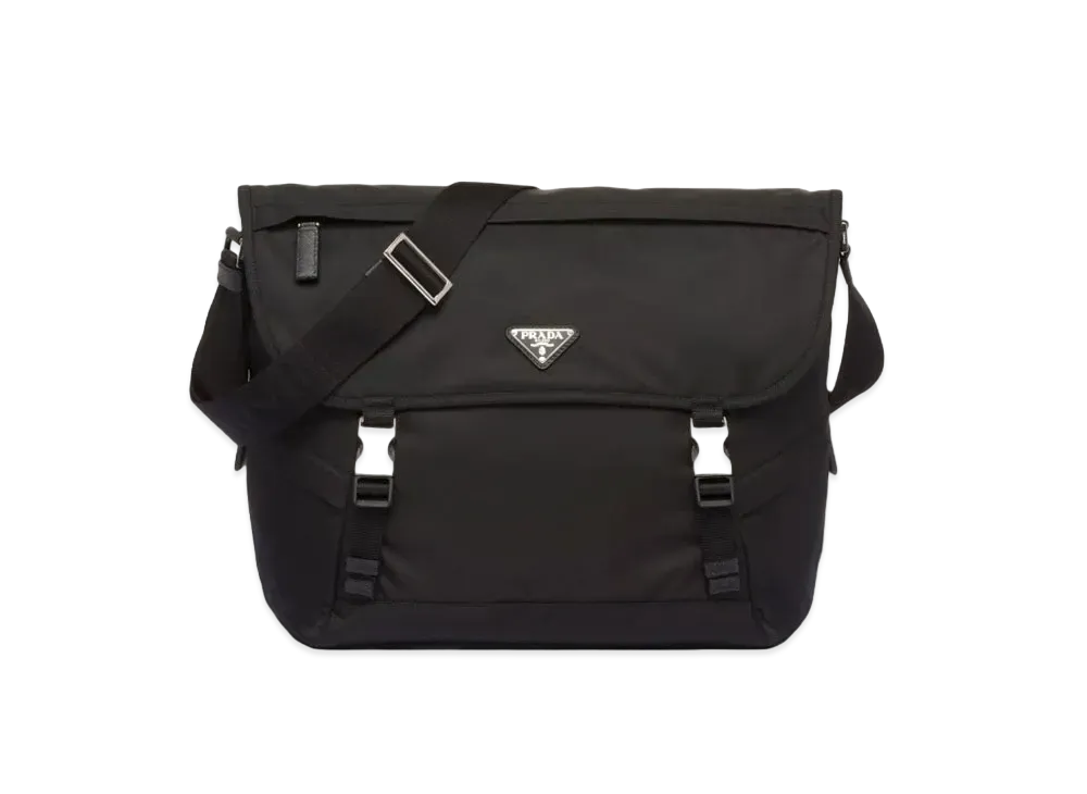 PRADA Re-Nylon and Saffiano Shoulder Bag "Black"