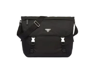 PRADA Re-Nylon and Saffiano Shoulder Bag "Black"