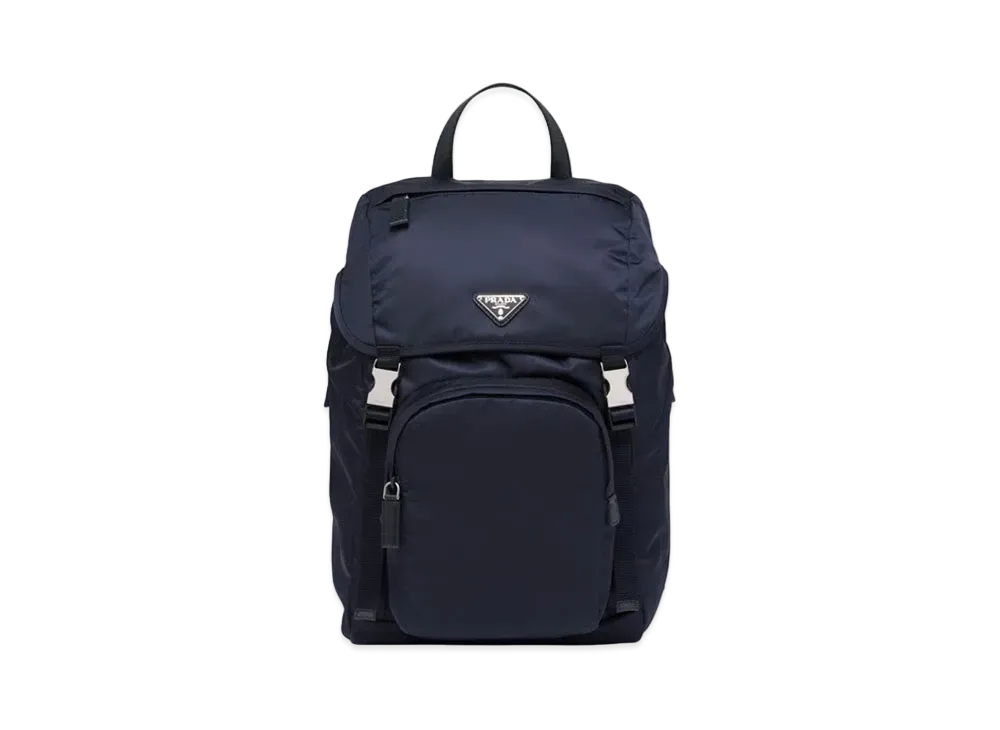 PRADA Re-Nylon Saffiano Leather Backpack "Navy"