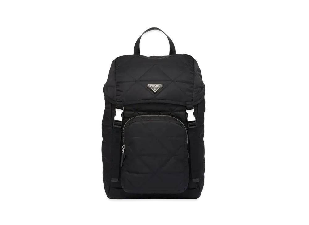 PRADA Re-Nylon Backpack with Topstitching "Black"