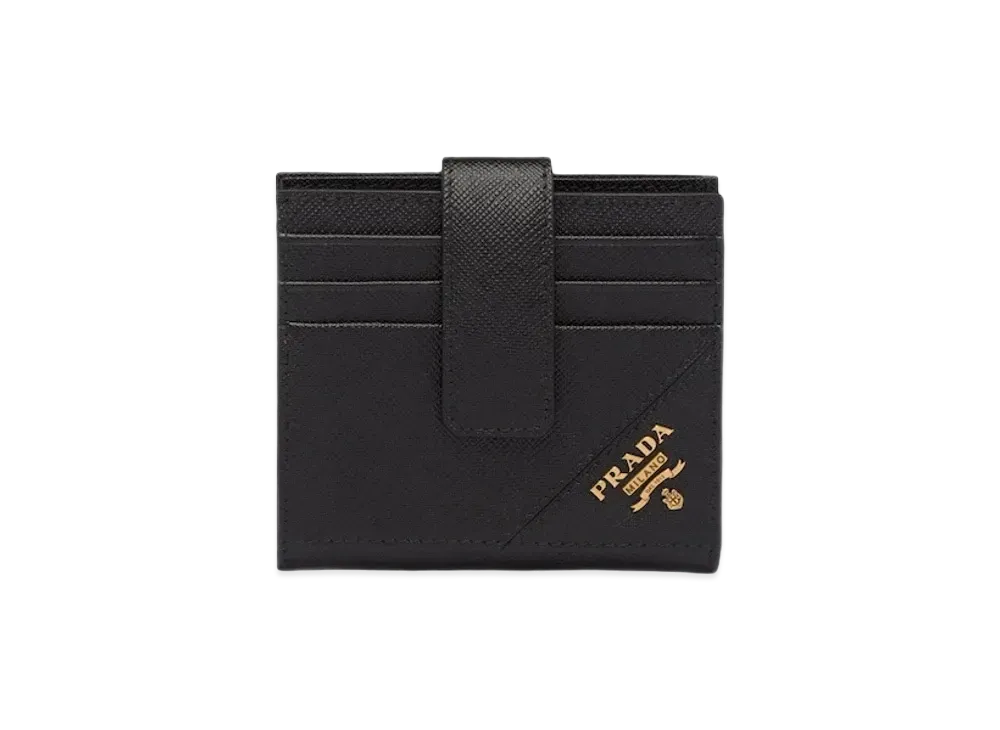 PRADA Saffiano Leather Card Holder "Black"
