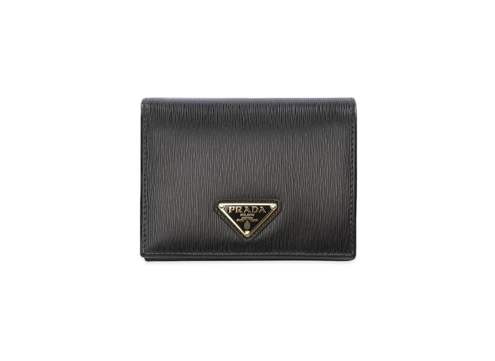 プラダ スモール ヴィッテロ ムーブレザー リングウォレット "ブラック" 1MV204 2DDU F0002