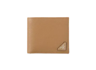 PRADA Saffiano Triangle Wallet "Caramel"
