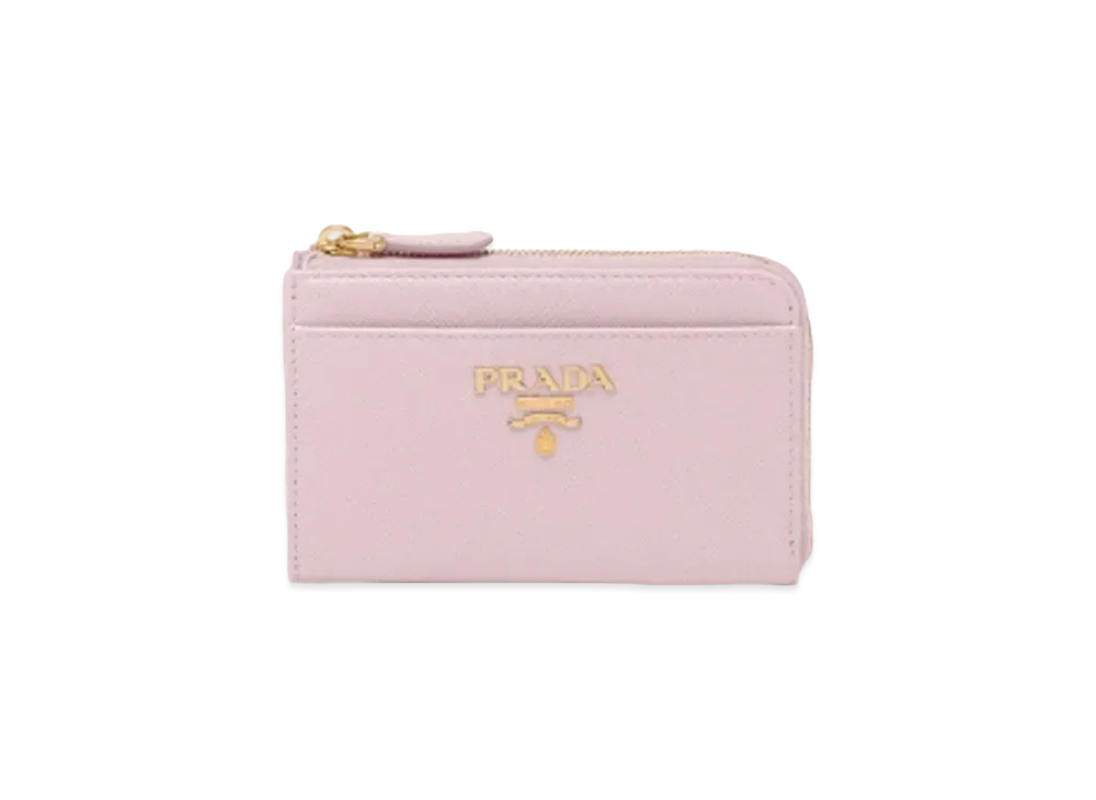 PRADA Saffiano Leather Key Case "Alabaster Pink"