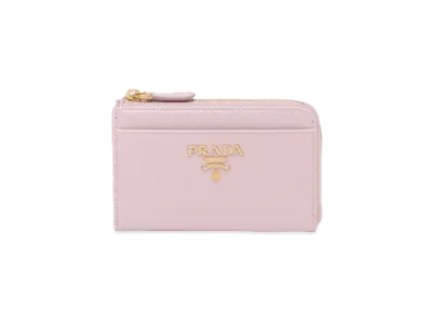 PRADA Saffiano Leather Key Case "Alabaster Pink"