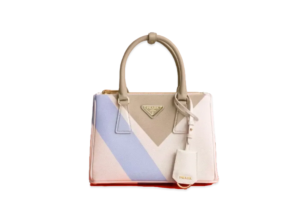 PRADA Galleria Saffiano Special Edition Small Bag "Dessert/White"