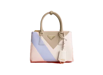 PRADA Galleria Saffiano Special Edition Small Bag "Dessert/White"