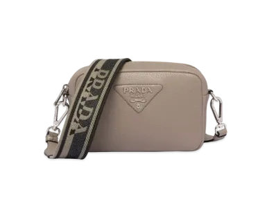 PRADA Small Leather Bag "Clay Grey"