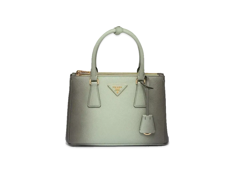PRADA Galleria Sfumato Saffiano Leather Small Bag "Sfumato Pastel Green"