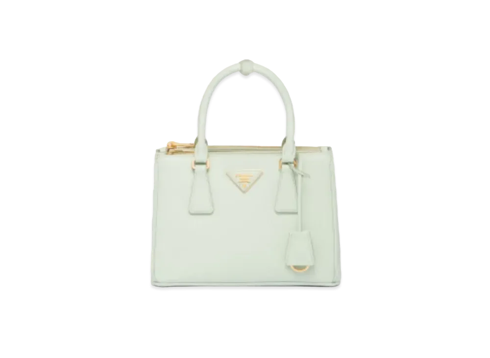 PRADA Galleria Saffiano Leather Small Bag "Pastel Green"