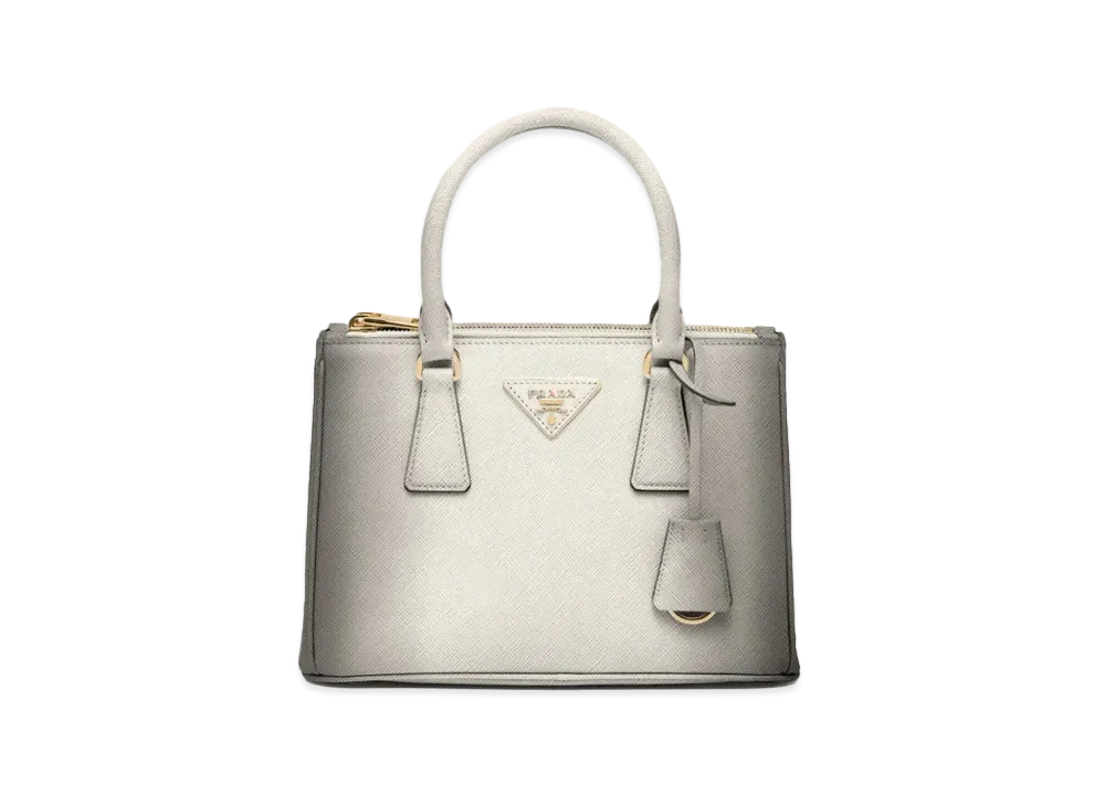 PRADA Galleria Sfumato Saffiano Leather Small Bag "Sfumato White"