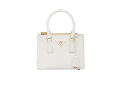 PRADA Galleria Saffiano Leather Mini Bag "White"