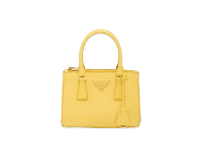 PRADA Galleria Saffiano Leather Mini Bag "Yellow"