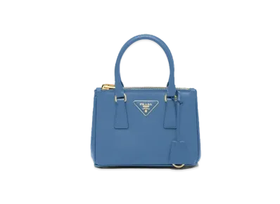 PRADA Galleria Saffiano Leather Mini Bag "Blue"