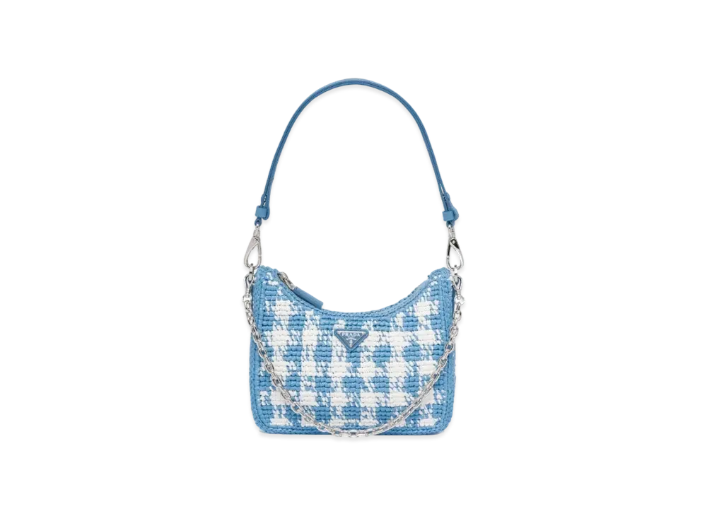 PRADA Re Edition Crochet Mini Bag "Light Blue"