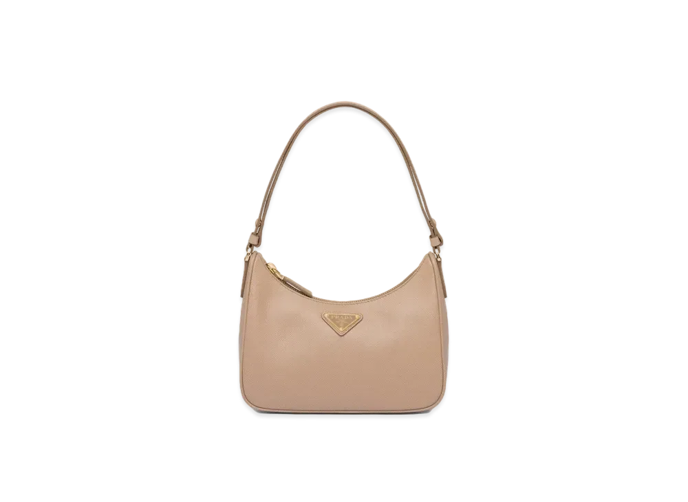 PRADA Re Edition Saffiano Leather Mini Bag "Cameo Beige"