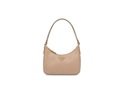 PRADA Re Edition Saffiano Leather Mini Bag "Cameo Beige"