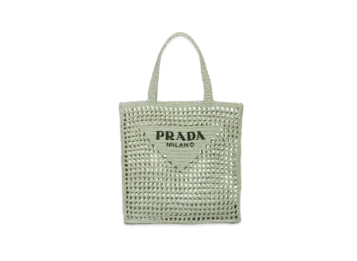 PRADA Crochet Tote Bag "Pastel Green"