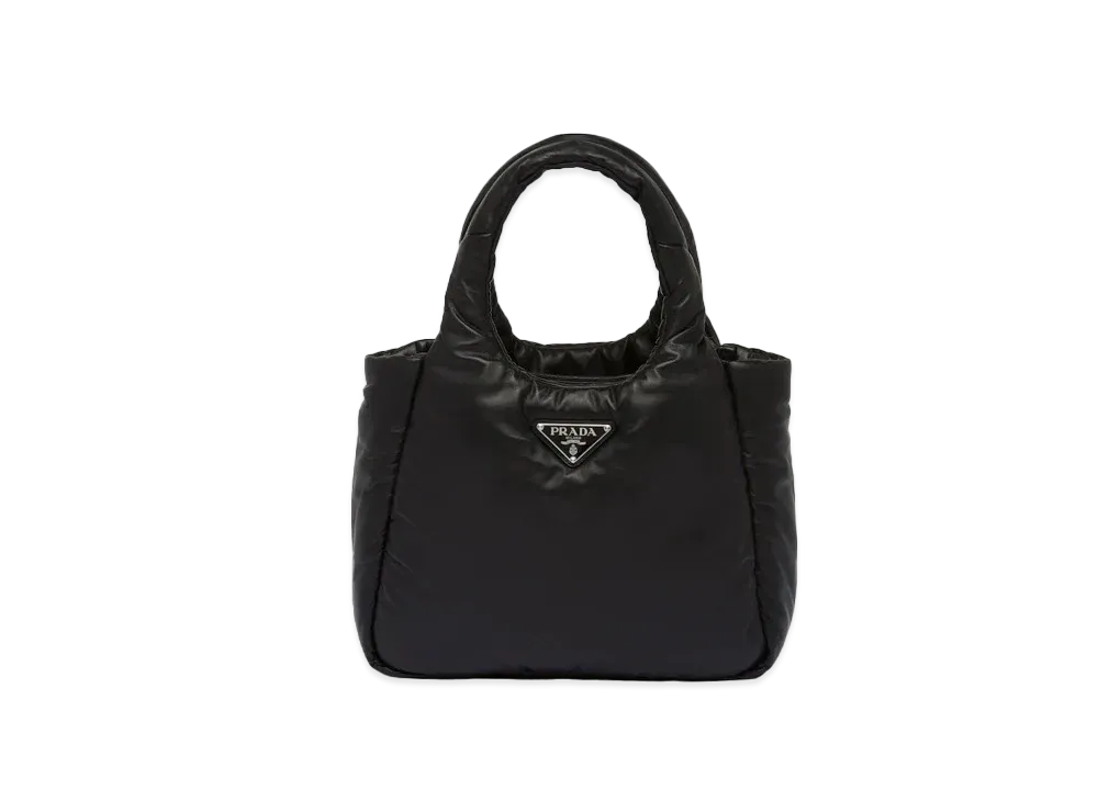 PRADA Soft Padded Nappa Leather Tote Bag "Black"