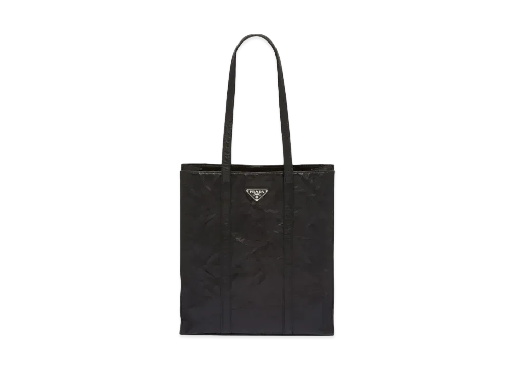 PRADA Nappa Antique Small Tote Bag "Black"