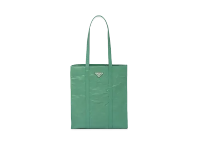 PRADA Nappa Antique Small Tote Bag "Sage Green"