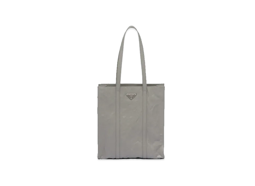 PRADA Nappa Antique Small Tote Bag "Gray"