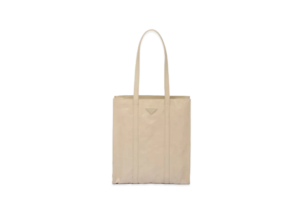 PRADA Nappa Antique Small Tote Bag "Sand Beige"