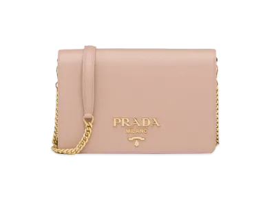 PRADA Saffiano Leather Mini Bag "Pink Beige"