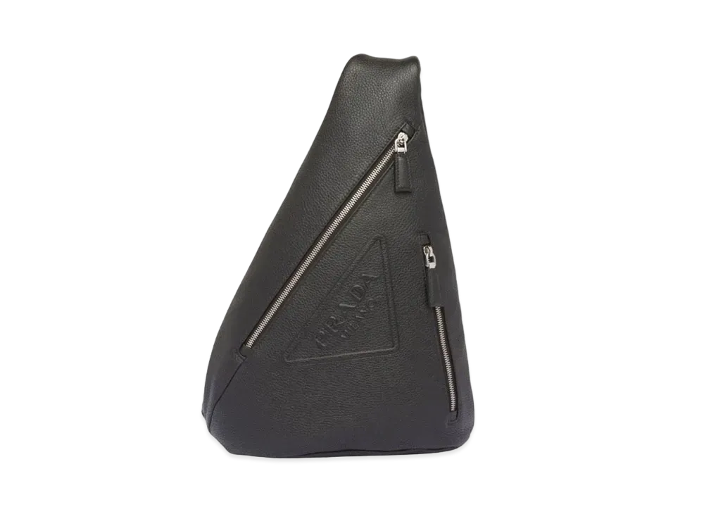 PRADA Leather Body Bag "Black"