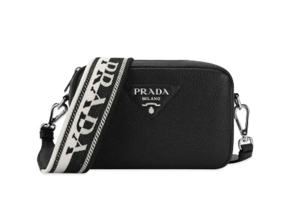 プラダ レザー スモール ショルダーバッグ ソフトライン "ブラック" 1BH192 2DKV F0002