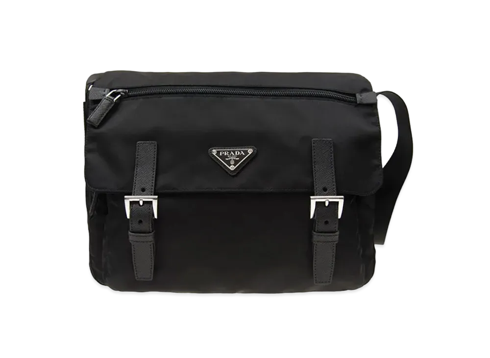 PRADA Medium Nylon Shoulder Bag "Black"