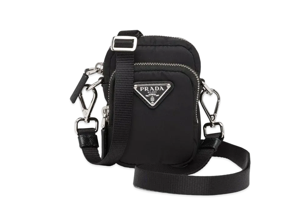 PRADA Mini Pouch Triangle Shoulder Bag "Black"