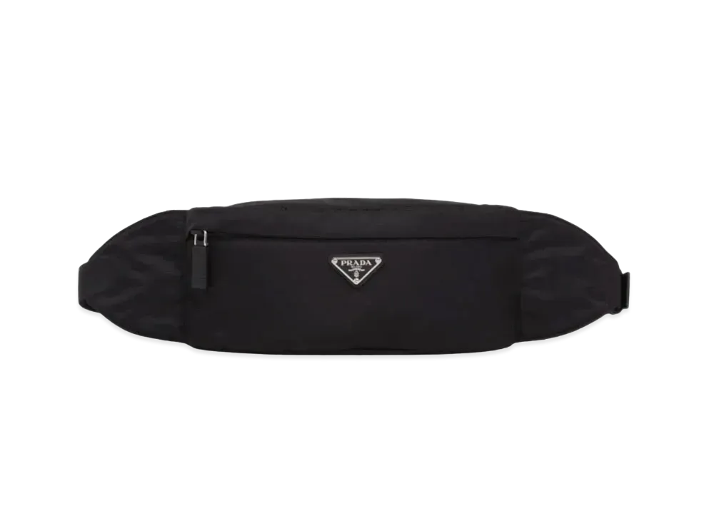 PRADA Re-Nylon and Saffiano Leather Belt Bag "Black"