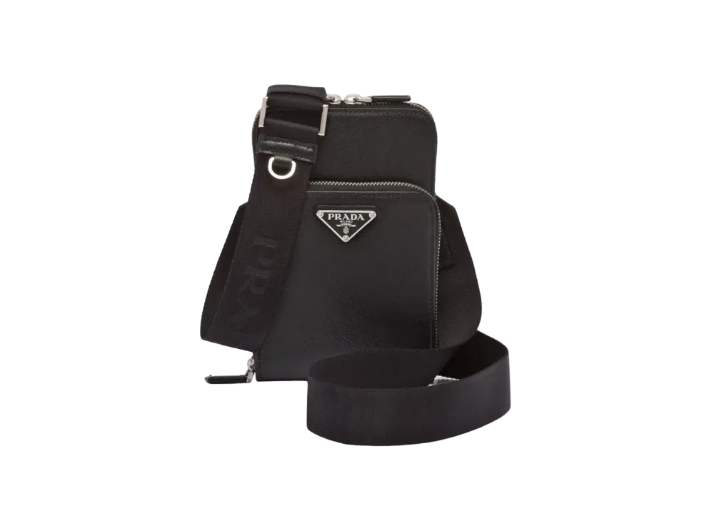 PRADA Saffiano Leather Smartphone Case "Black"
