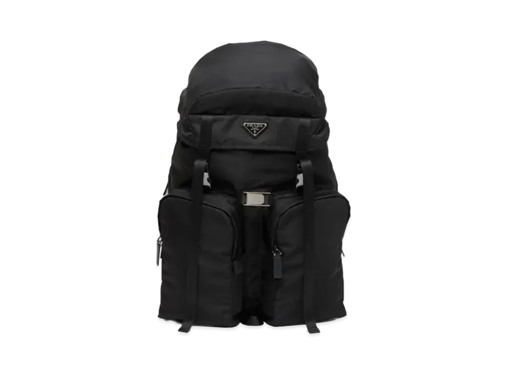 PRADA Nylon and Saffiano Leather Backpack "Black"